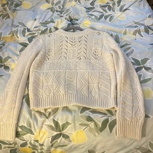 J. Crew - Cream chunky knit cozy sweater size: S